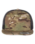 Yupoong 6006 Classic Five-Panel Trucker Cap - Multicam Green/ Black - front