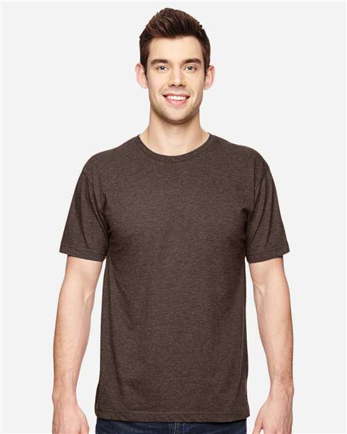 LAT 6901 Unisex Fine Jersey Tee - Vintage Chocolate - model front