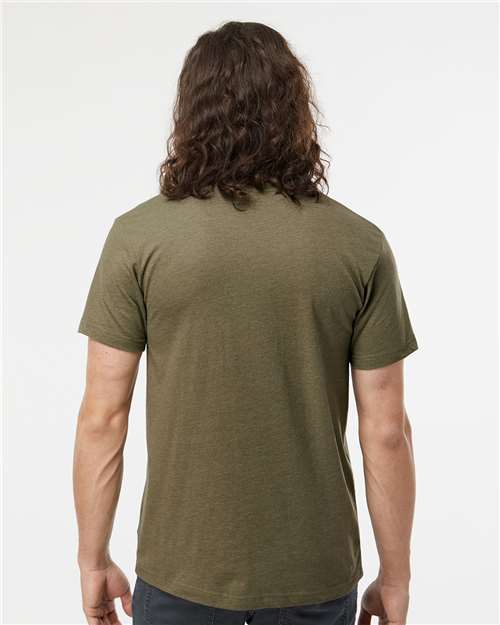 LAT 6901 Unisex Fine Jersey Tee - Vintage Military Green - model back
