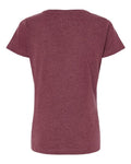 LAT 3516 Women's Fine Jersey Tee - Vintage Burgundy - back
