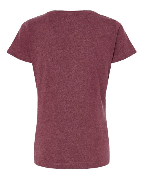 LAT 3516 Women's Fine Jersey Tee - Vintage Burgundy - back