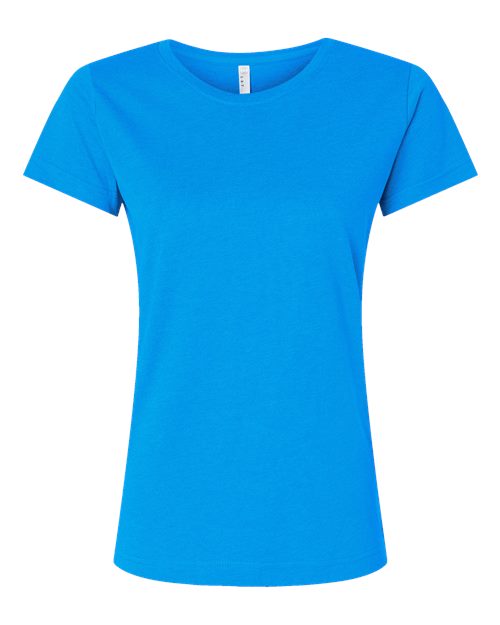 LAT 3516 Women's Fine Jersey Tee - Vintage Turquoise - front