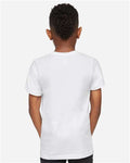 LAT 6101 Youth Fine Jersey Tee - Blended White - model back