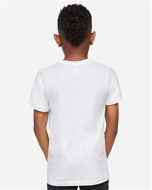 LAT 6101 Youth Fine Jersey Tee - Blended White - model back