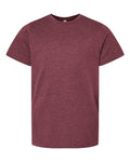 LAT 6101 Youth Fine Jersey Tee - Vintage Burgundy - front