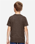 LAT 6101 Youth Fine Jersey Tee - Vintage Chocolate - model back