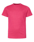 LAT 6101 Youth Fine Jersey Tee - Vintage Hot Pink - front
