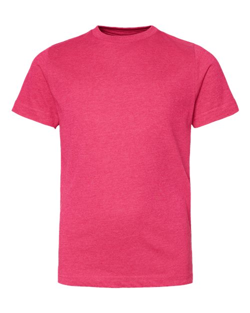 LAT 6101 Youth Fine Jersey Tee - Vintage Hot Pink - front