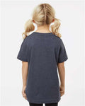LAT 6101 Youth Fine Jersey Tee - Vintage Navy - model back