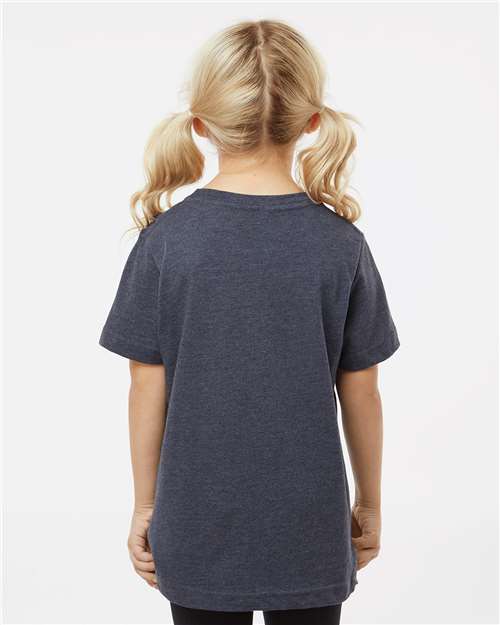 LAT 6101 Youth Fine Jersey Tee - Vintage Navy - model back