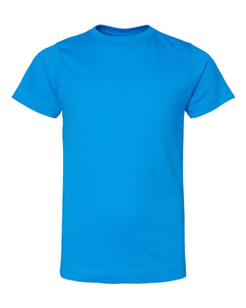 LAT 6101 Youth Fine Jersey Tee - Vintage Turquoise - front