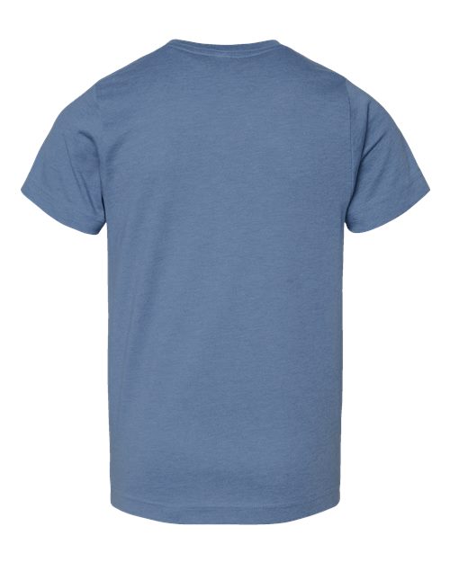 LAT 6101 Youth Fine Jersey Tee - Vintage Indigo - back