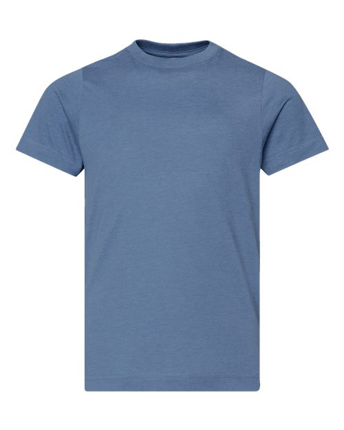 LAT 6101 Youth Fine Jersey Tee - Vintage Indigo - front