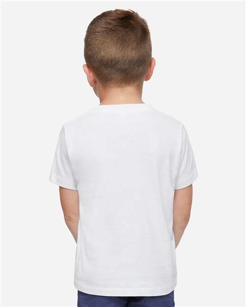 Rabbit Skins 3321 Toddler Fine Jersey Tee - Blended White - model back