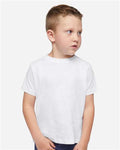 Rabbit Skins 3321 Toddler Fine Jersey Tee - Blended White - model front