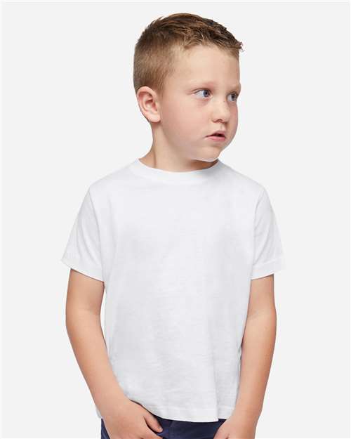 Rabbit Skins 3321 Toddler Fine Jersey Tee - Blended White - model front