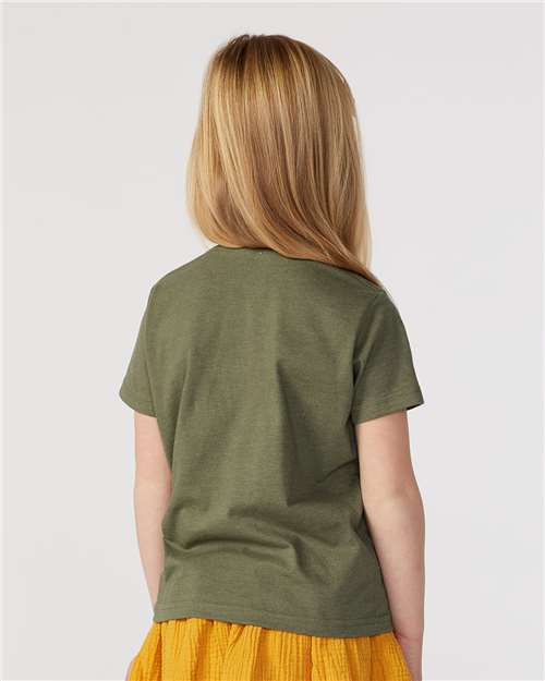 Rabbit Skins 3321 Toddler Fine Jersey Tee - Vintage Military Green - model back