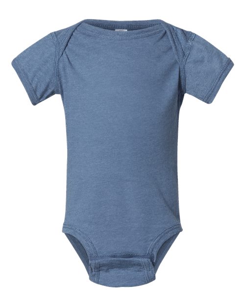 Rabbit Skins 4424 Infant Fine Jersey Bodysuit - Vintage Indigo - front