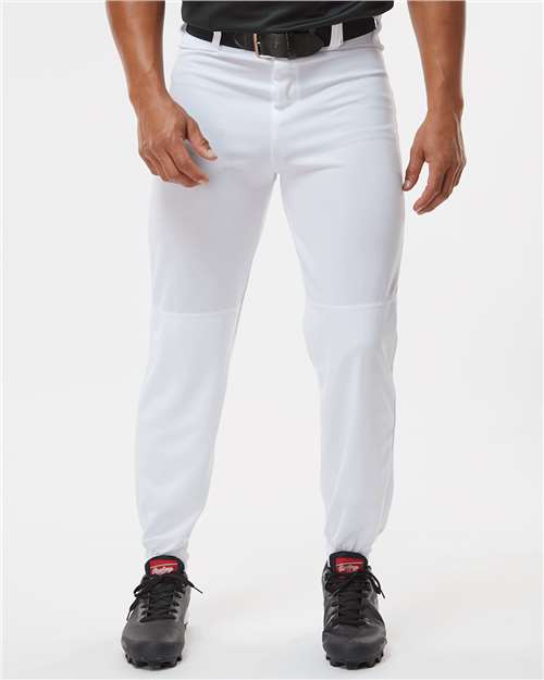 Alleson Athletic 605P Men's Baseball Pants - White - model front
