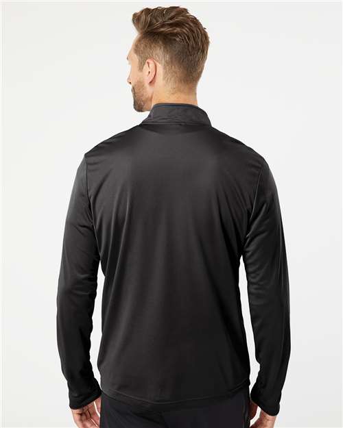 Adidas A401 Men's Ultimate365 Lightweight Quarter-Zip Pullover - Black - model back