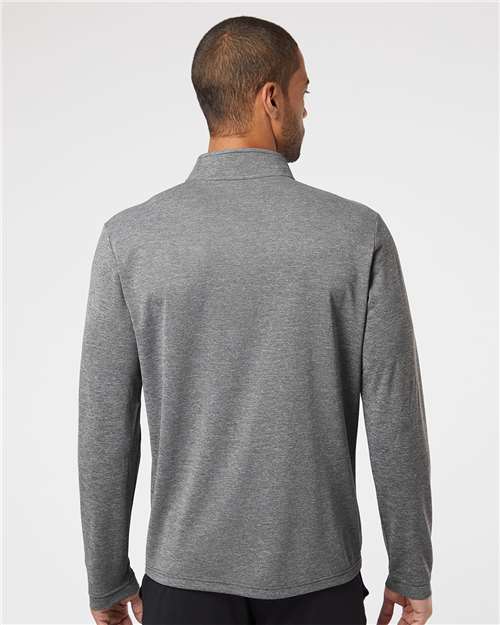 Adidas A401 Men's Ultimate365 Lightweight Quarter-Zip Pullover - Black Heather - model back