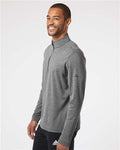 Adidas A401 Men's Ultimate365 Lightweight Quarter-Zip Pullover - Black Heather - model side