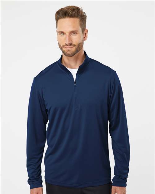 Adidas A401 Men's Ultimate365 Lightweight Quarter-Zip Pullover - Collegiate Navy - model front