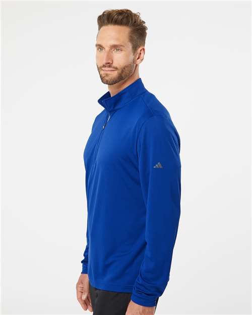 Adidas A401 Men's Ultimate365 Lightweight Quarter-Zip Pullover - Collegiate Royal - model side