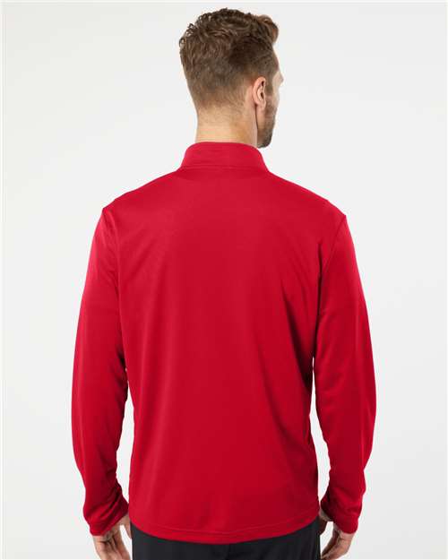 Adidas A401 Men's Ultimate365 Lightweight Quarter-Zip Pullover - Power Red - model back
