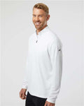 Adidas A401 Men's Ultimate365 Lightweight Quarter-Zip Pullover - White - model side