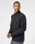 Adidas A267 Men's Wind Resistant Full-Zip Jacket - Black/ Black - model side