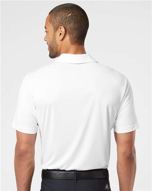 Adidas A324 Men's 3-Stripes Chest Polo - White/ Black - model back