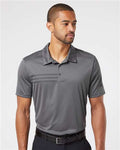 Adidas A324 Men's 3-Stripes Chest Polo - Grey Five/ Black - model front