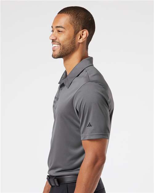 Adidas A324 Men's 3-Stripes Chest Polo - Grey Five/ Black - model side