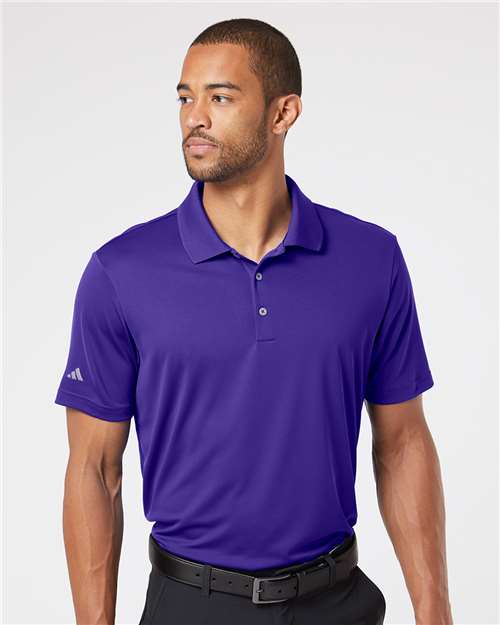 Adidas A230 Men's Performance Polo - Collegiate Purple - model front