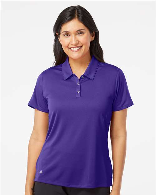Adidas A231 Women's Performance Polo - Collegiate Purple - model front