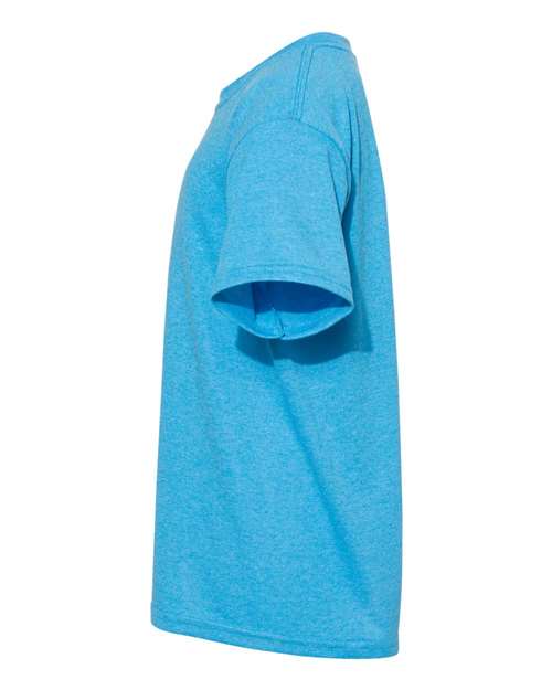 Gildan 5000B Youth Heavy Cotton T-Shirt - Heather Sapphire - side