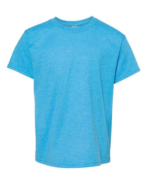Gildan 5000B Youth Heavy Cotton T-Shirt - Heather Sapphire - front
