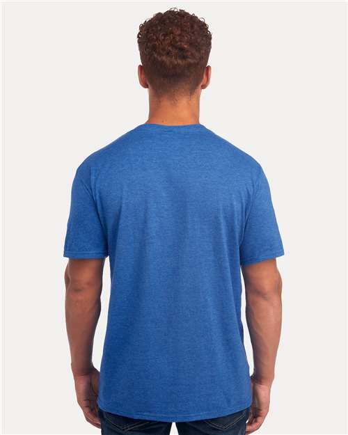 Jerzees 560MR Premium Blend Ring-Spun T-Shirt - Retro Heather Royal - model back