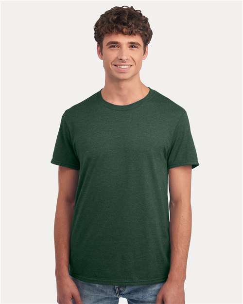 Jerzees 560MR Premium Blend Ring-Spun T-Shirt - Forest Green Heather - model front