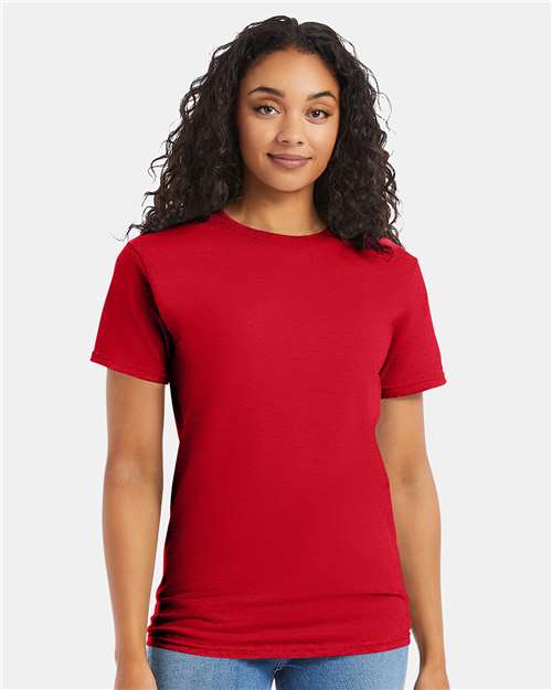 Hanes 5280 Essential-T T-Shirt - Athletic Red - model front