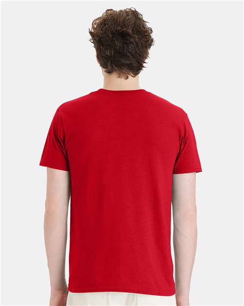 Hanes 4980 Perfect-T T-Shirt - Athletic Red - model back