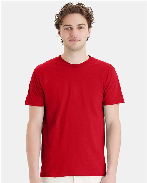 Hanes 4980 Perfect-T T-Shirt - Athletic Red - model front