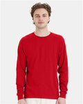 Hanes 5286 Essential-T Long Sleeve T-Shirt - Athletic Red - model front