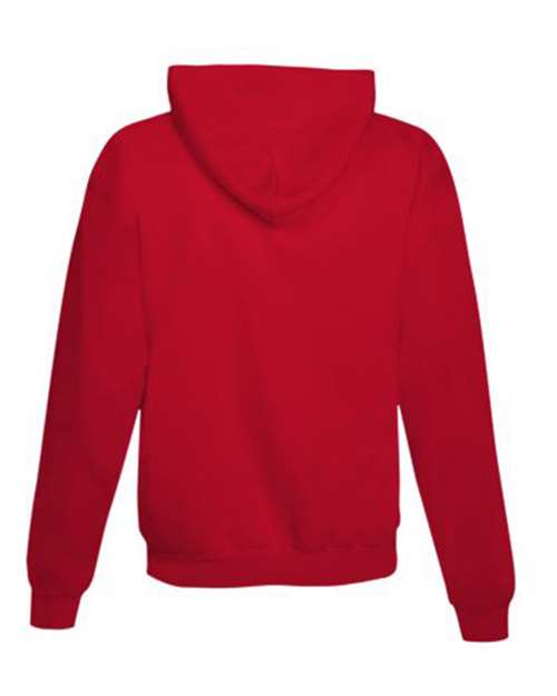 Hanes P170 EcoSmart Hooded Sweatshirt - Athletic Red - back