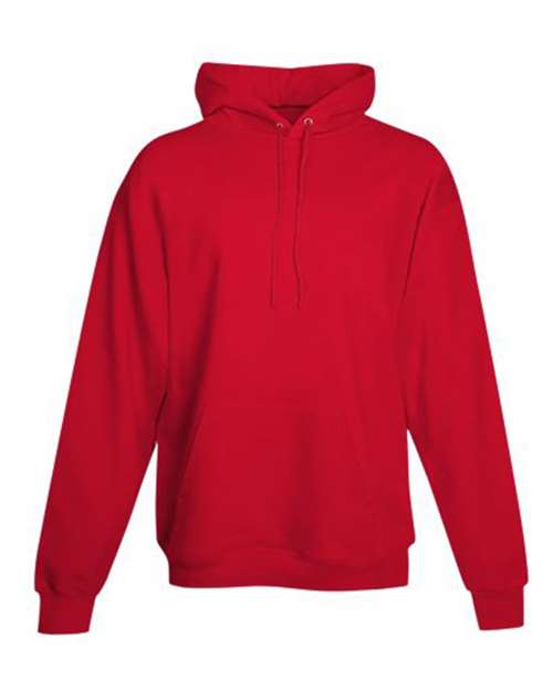 Hanes P170 EcoSmart Hooded Sweatshirt - Athletic Red - flat front