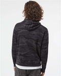 Independent Trading Co. AFX90UN Unisex Lightweight Hooded Sweatshirt - Black Camo - model back