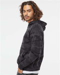 Independent Trading Co. AFX90UN Unisex Lightweight Hooded Sweatshirt - Black Camo - model side