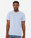 Bella+Canvas BC3001CVC Unisex Heather CVC Short Sleeve Tee - Heather Prism Blue - model front