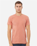 Bella+Canvas BC3001CVC Unisex Heather CVC Short Sleeve Tee - Heather Prism Sunset - model front